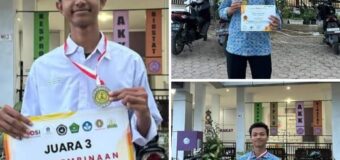Tiga Siswa MA Darul Ulum Raih Medali Perak dan Perungu di Ajang POSI PGRI 2023