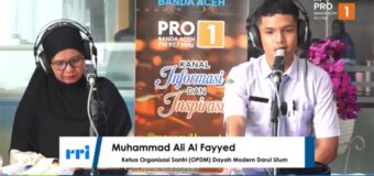 Muhammad Ali Al Fayyed Jadi Narasumber Dialog RRI Banda Aceh pada Peringatan Hari Santri Nasional 2026